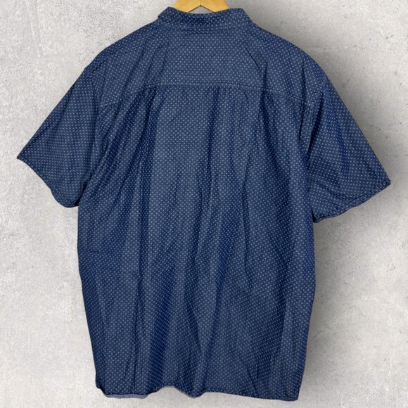 Projek Raw Short Sleeve Shirt Mens Size XXL Blue Printed Button Down Pockets Top - Picture 3 of 10